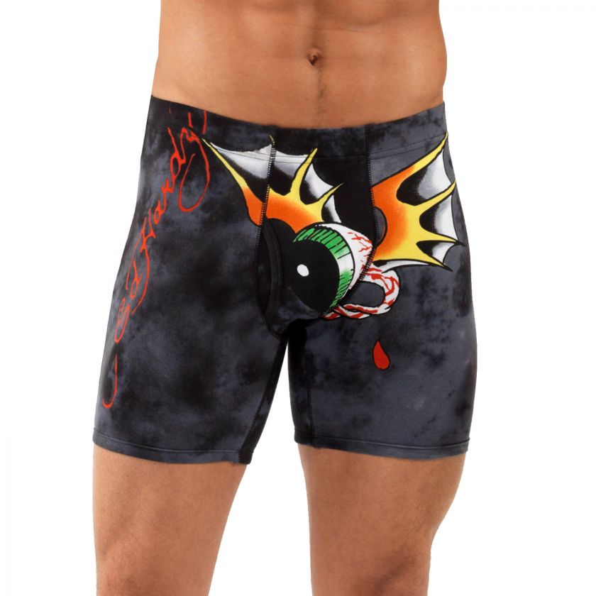 Ed Hardy Black Im Watching You Vintage Boxer Brief  