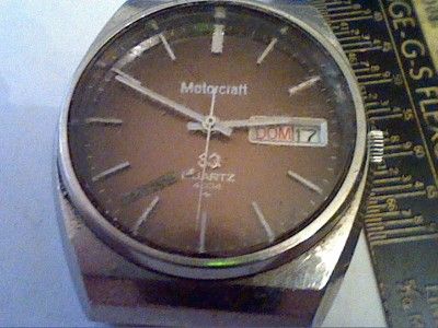 UNIQUE MOTORCRAFT SEIKO 4004 QUARTZ DDATE WATCH 4U2FIX  