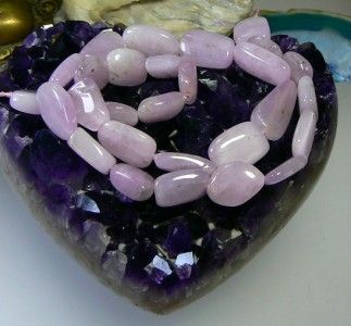 RARE 243ct ALL PINK AFGHAN KUNZITE NUGGET BEAD STRAND  