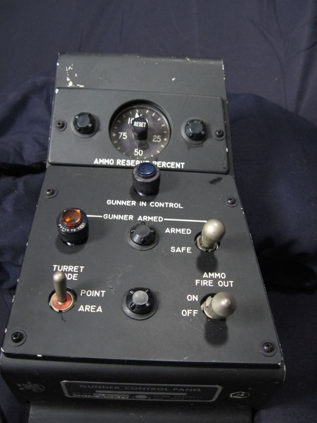 Vintage Vietnam Era Helicopter Gunner Control Panel  