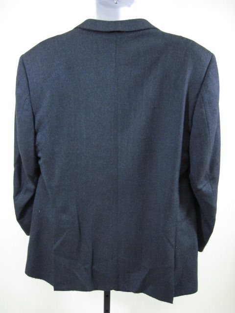 MENS ERMENEGILDO ZEGNA Blue Herringbone Wool Blazer 54  