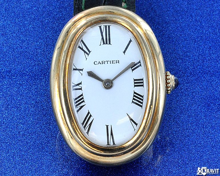 Fine Ladies 18K Y/G Baignoire Cartier Circa 1980s.  