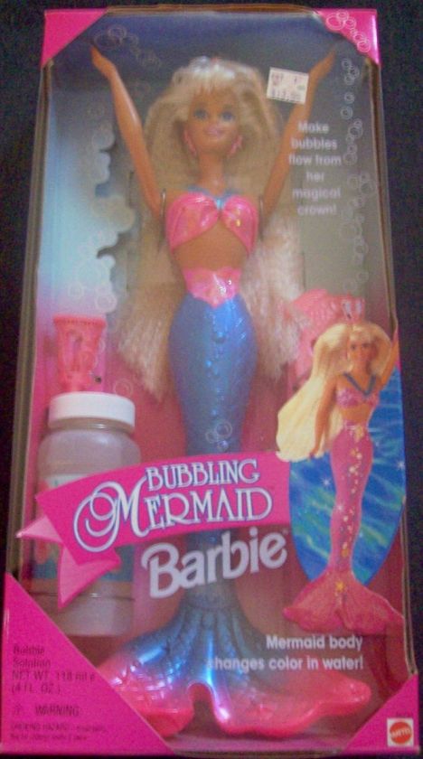 1996 BUBBLING MERMAID BARBIE NRFB MINT  