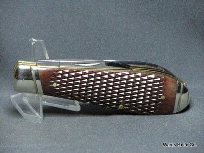   Anniversary Teardrop Jack Knife  Checkered Brown Handle CT361  