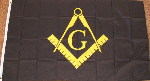 3X5 MASON FLAG BLACK MASONIC BANNER FREEMASONRY F894  