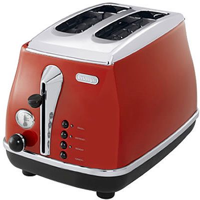 DeLonghi Icona 2 Slice Toaster, High Gloss Chrome  