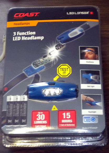 COAST LED LENSER, 7494, H4 3X5 LED HEADLAMP, NIB  