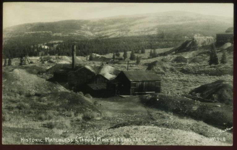 070511 RPPC POSTCARD MATCHLESS TABOR MINE LEADVILLE CO SANBORN  