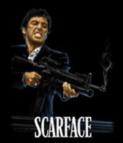 Scarface Smoking Gun Queen Mink Style Plush Blanket  