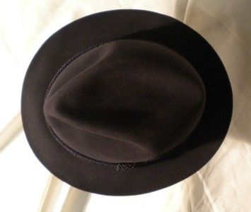 Vintage Stetson Key Club Fedora Hat 1960 Era, Navy Blue  