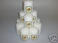 16 3x4 WHITE  PILLAR Spiced Pear US MADE Candle Lite  