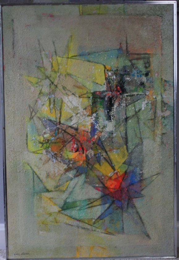Gladys Goldstein Abstract Oil on Canvas Royal House  