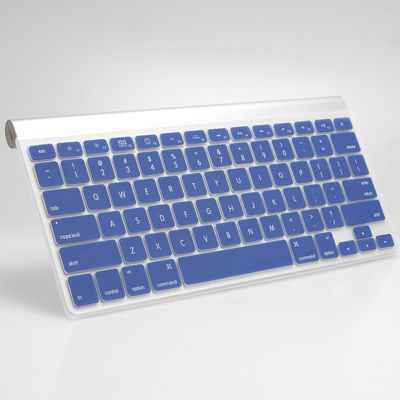   Blue Rubberized see through Macbook Pro Case with Blue Keyboard Cover