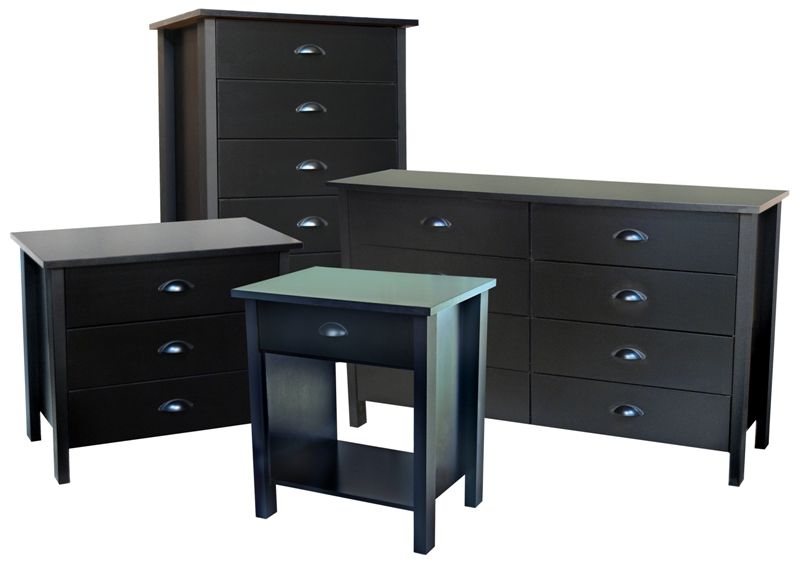 pc Bedroom Storage Chest/Dresser/Nightstand Set  