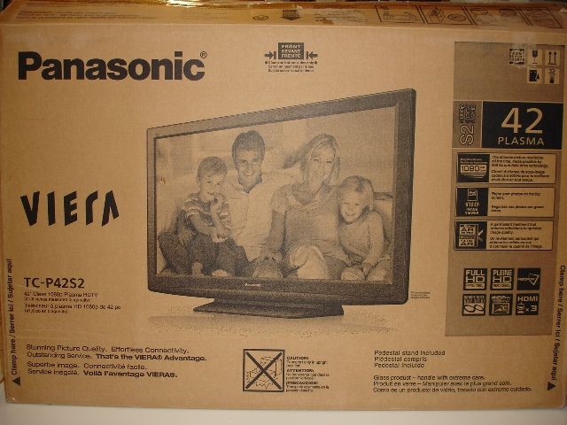 Panasonic Viera 42 wide screen plasma TV 1920X1080 PX 885170003118 