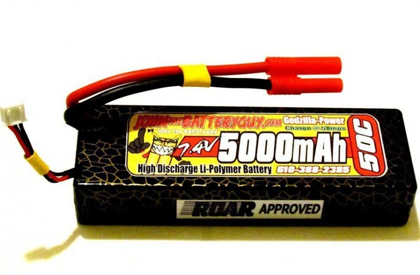   PRO LIPO BATTERY~ 50C 5000mAH~RUN 48MPH+~ROAR APPROVED~48MPH+  