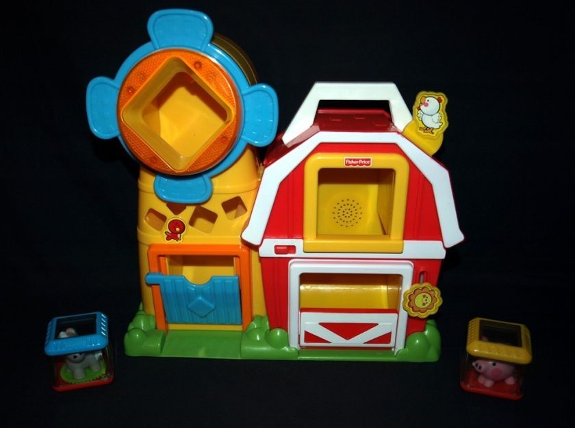   Price Peek A Blocks Musical Farm Barn Activity Infant Block Toy  