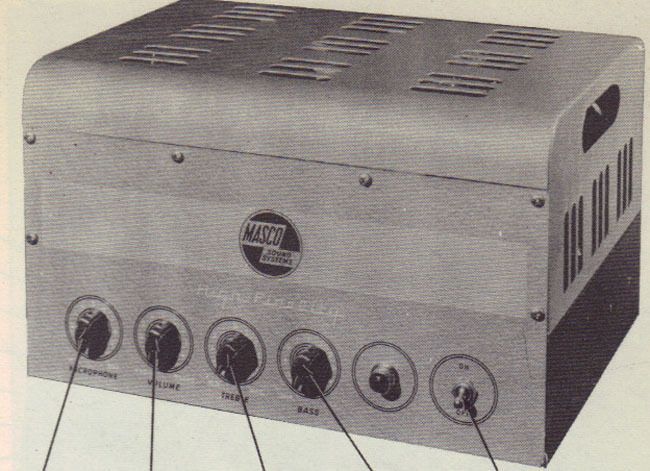 1949 MASCO MA 25HF AMPLIFIER SERVICE MANUAL SCHEMATIC  