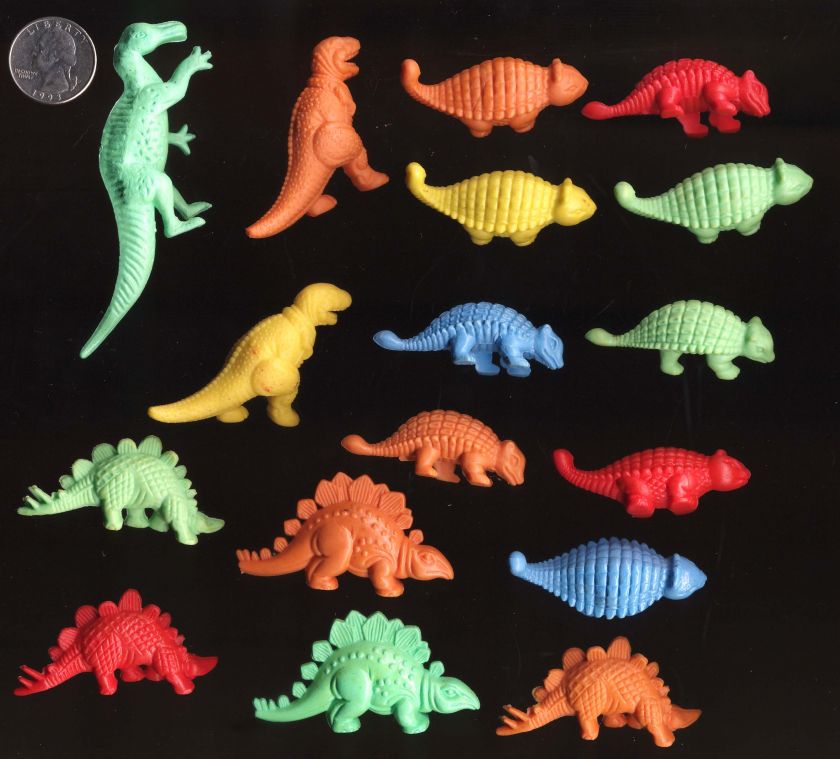 OLD 17 DINOSAURS ARGENTINA CEREAL PREMIUM RUBBER LOT   