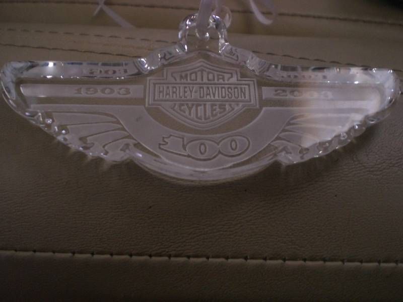 HARLEY 100TH ANNIVERSARY WATERFORD CRYSTAL ORNAMENT  