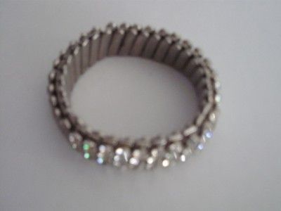 VINTAGE ART DECO RHINESTONE STRETCH BRACLET  