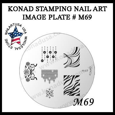 Konad Stamping Nail Nails Design Art Image Plate M69  