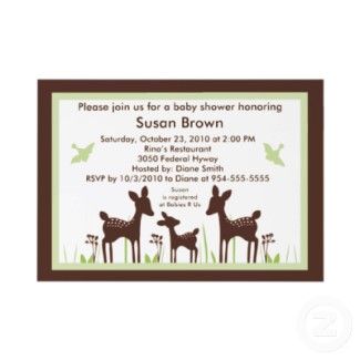 Willow Organic/Deer Baby Shower Invitation So Cute invitation