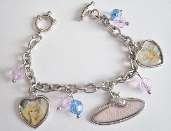 2003 Mattle Barbie Swan Lake Charm Bracelet  