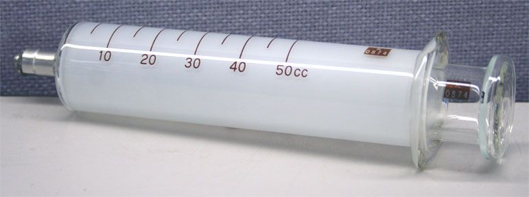 Becton Dickinson 70359 Glass Syringe 5.0   28.0 mL 50cc  