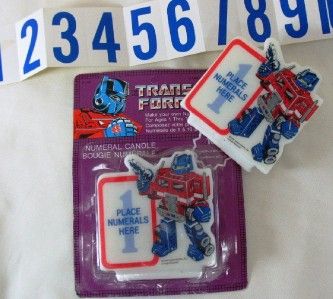 TRANSFORMER Mighty Birthday Candle age 1 2 3 4 5 6 7 8 9 or 10 NOS 