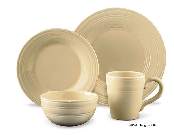 BISQUE CASUAL STONEWARE DINNERWARE by PARK DESIGNS  