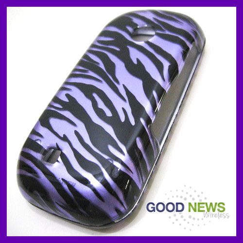 for Verizon LG Cosmos 2 VN251   Purple Zebra Hard Case Phone Cover 