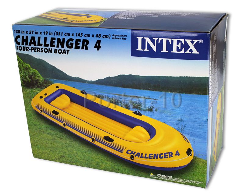 Description of Intex Challenger 4 Four Man Inflatable Boat with  Oars