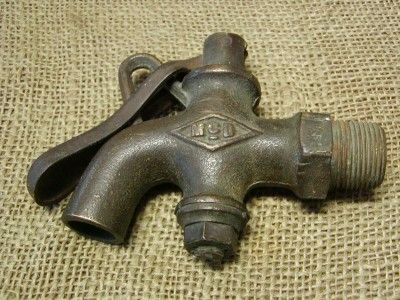 Vintage Brass Nozzle Faucet  Antique Old Spigot Hose  