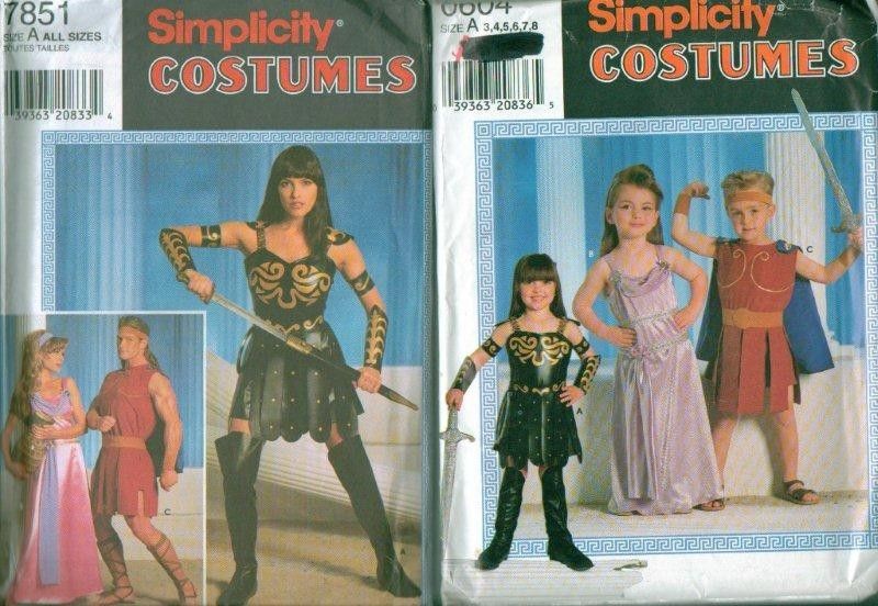 Xena Warrior Princess Halloween Costume Sewing Pattern Simplicity OOP 