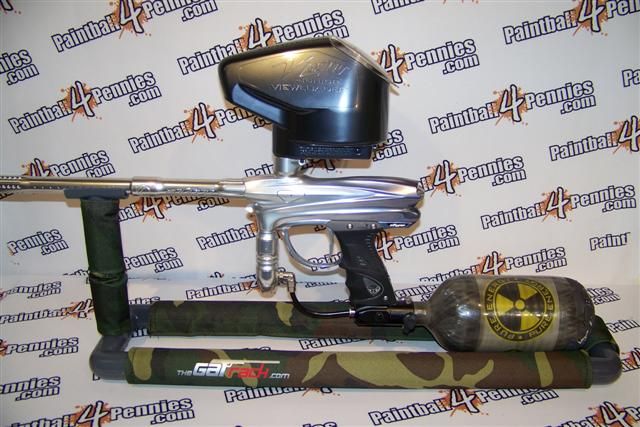 PAINTBALL GUN / MARKER STAND , THE GAT RACK ( Camo)  