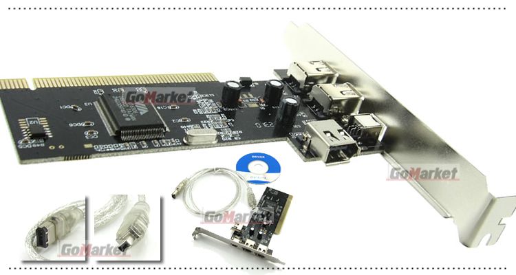 Firewire 4 Ports IEEE 1394 PCI Card  