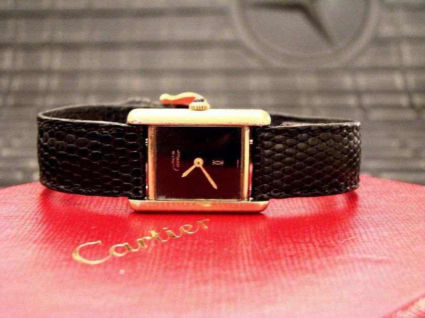 Highly Collectible CARTIER Vermeil 18K Gold Womens Tank. Sought after 