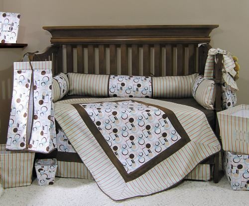 NEW Chocolate Brown Baby Boy Crib Bedding Set Nursery  