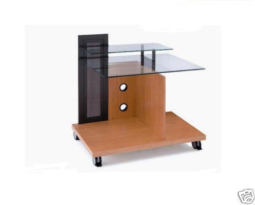 Contemporary Sleek and Modern Computer Desk Cart  