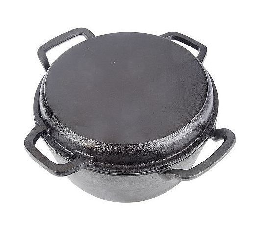 Technique PreSeasoned Cast Iron 3qt Chili Cornbread Lid  