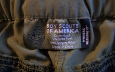 Boy Scouts Of America Womens Official Green Switchback Cargo Pants 30 