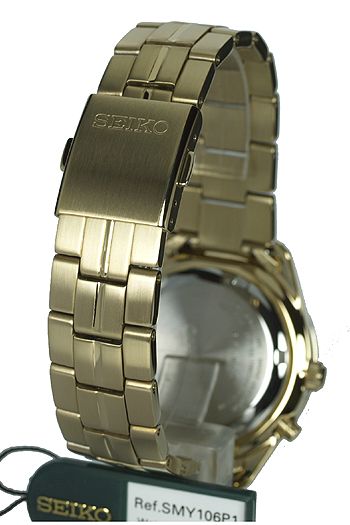   ACERO DORADO CINÉTICO de SMY106P1 ST de la FECHA de DÍA de SEIKO