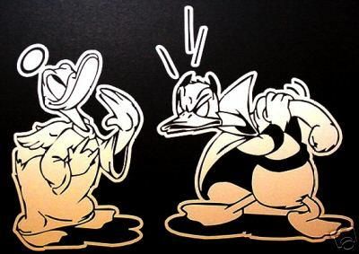 Donald Duck Car Window Decal Sticker Devil Angel Laptop Skin Wall Art 