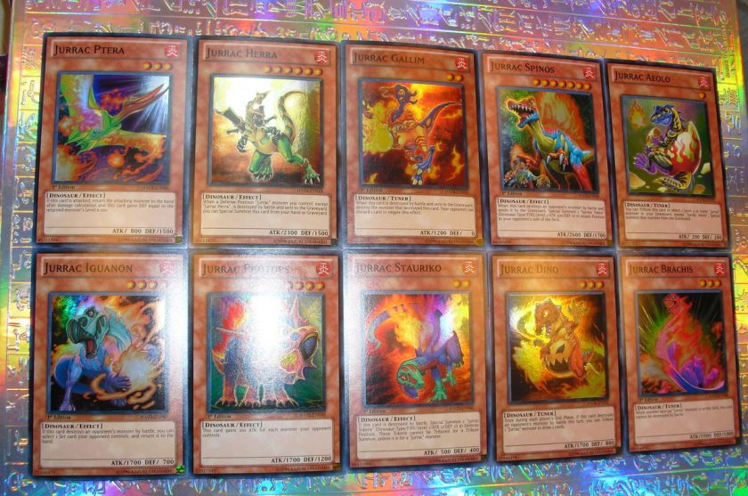 Yugioh JURRAC Lot Cards Holo Rares Secret DinoSaur Synchro 