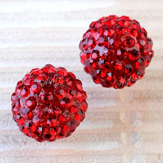   20pcs 12mm Crystal Resin Disco Ball Findings Charm Loose Beads Jewelry