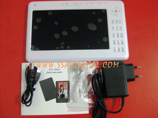   language 7 ebook reader 4GB 7 inch E book reader white color  