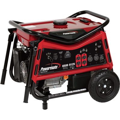 Powermate Portable Electric Start Generator 8125 Surge/6500 Rated Watt 