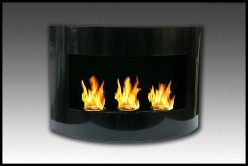 New Fire Place Riviera Black Bio Ethanol Fireplace Gel  