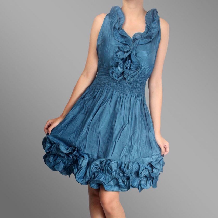 Elizabethan Ruffle Neck Collar Flounce Frill Dress M  